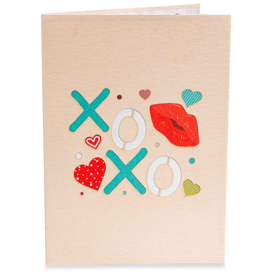 XOXO Hugs & Kisses Pop-Up Valentineβs Day Pop Up Card