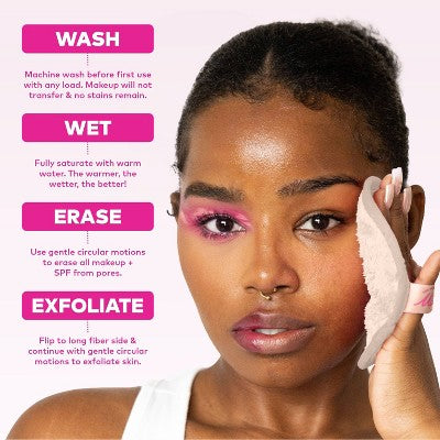 MakeUp Eraser Sweet Cream Skincare Tool Set With Laundry Bag 7ct - New