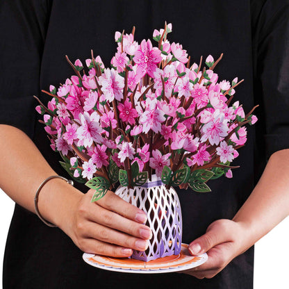 HugePop Cherry Blossom Pop Up Flower Bouquet with Detachable Flowers