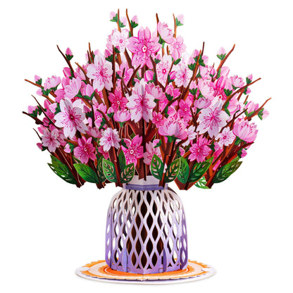 HugePop Cherry Blossom Pop Up Flower Bouquet with Detachable Flowers