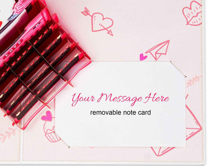 Love Typewriter Pop Up Card - 5" x 7"