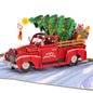 Christmas Red Truck Pop Up Card