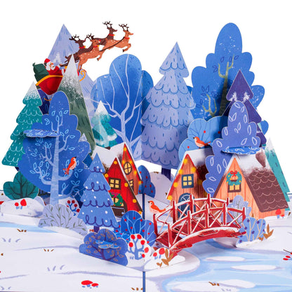 Magical Town Christmas Pop Up Card