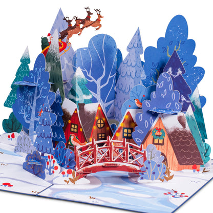 Magical Town Christmas Pop Up Card