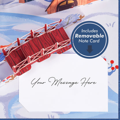 Magical Town Christmas Pop Up Card