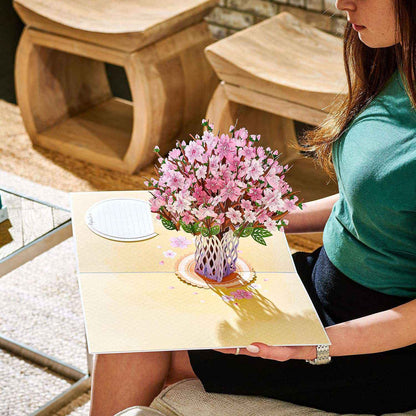 HugePop Cherry Blossom Pop Up Flower Bouquet with Detachable Flowers