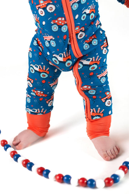 Monster Trucks & Rockets Bamboo Zippy