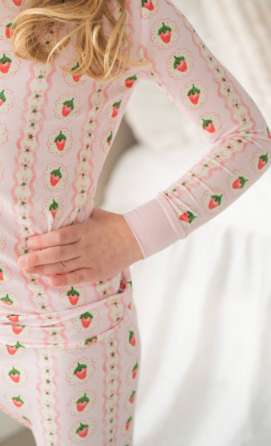 Strawberry Stripe | Two-Piece Pajama Set