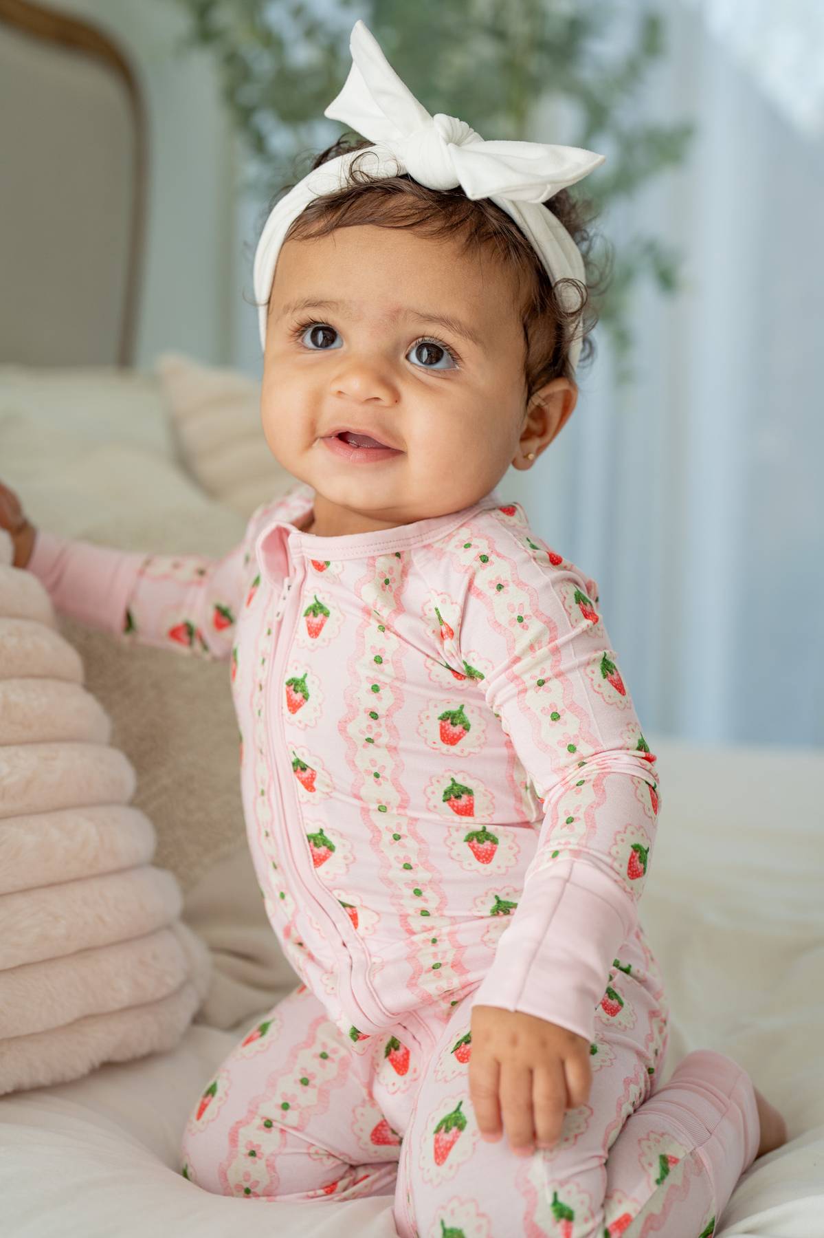 Strawberry Stripe | Convertible Zippy Romper