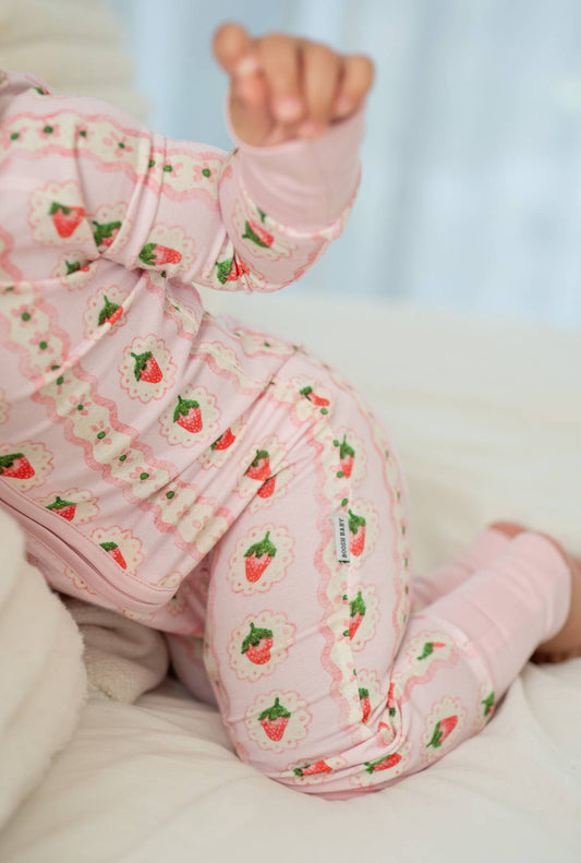 Strawberry Stripe | Convertible Zippy Romper