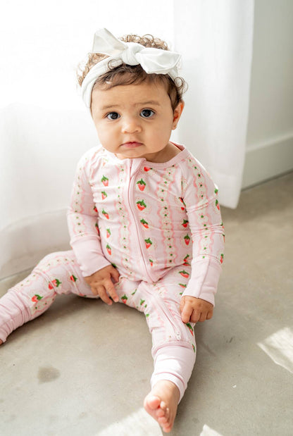Strawberry Stripe | Convertible Zippy Romper