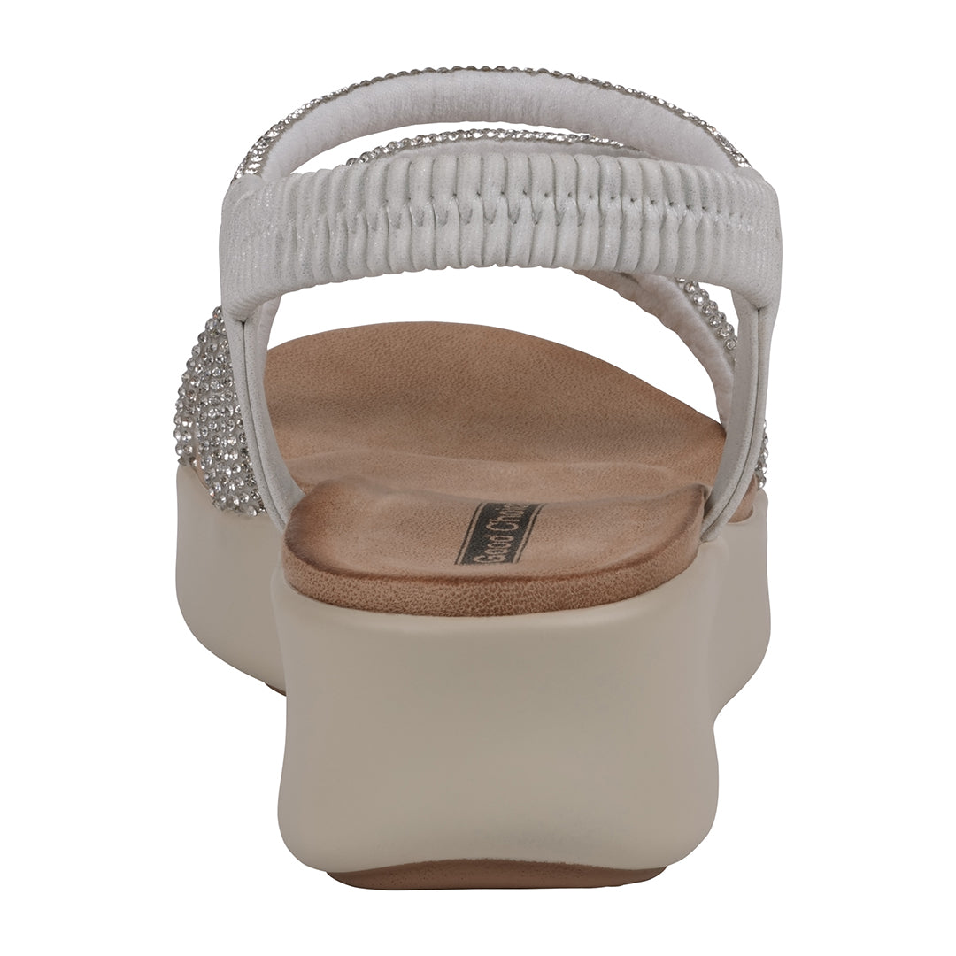 Women's Emory Silver Embellished Wedge Sandals