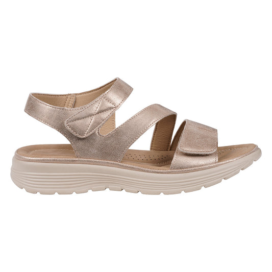 Women's Judy Gold Velcro Comfort Flat Sandals
