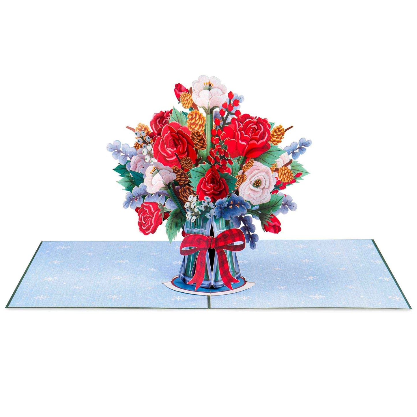 HugePop Joyous Flower Bouquet Pop Up Christmas Card