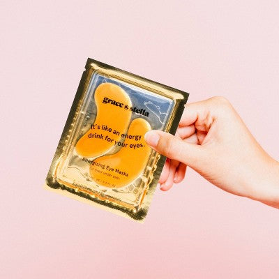 Grace & Stella Energizing Under Eye Mask Gold  24 Pair - New