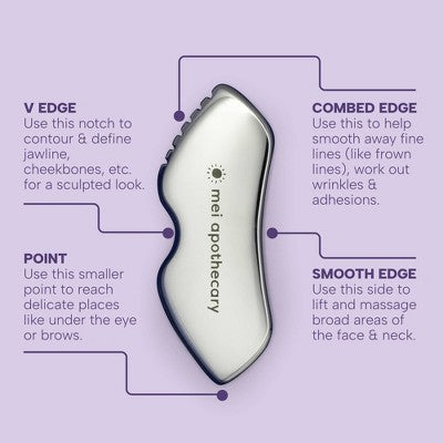 Mei Apothecary Stainless Steel Lifting Gua Sha Tool - New