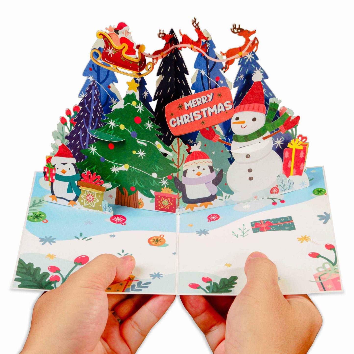 Christmas Night Frndly Pop Up Card, 5" x 7" Cover