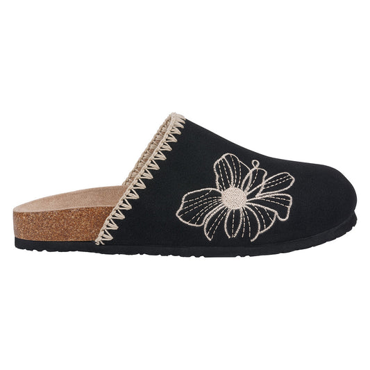 Women's Jamie Black Slide Footbed Clogs