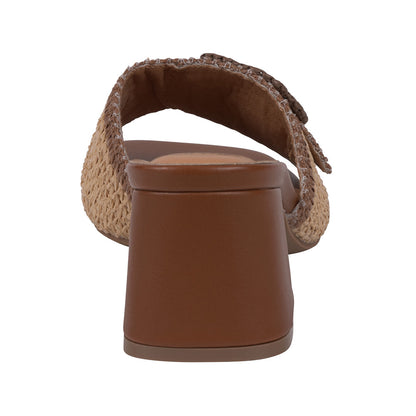 Women's Liza Brown Woven Heeled Sandals