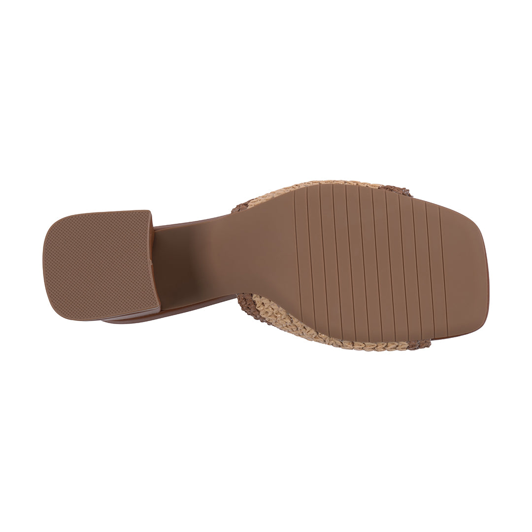 Women's Liza Brown Woven Heeled Sandals