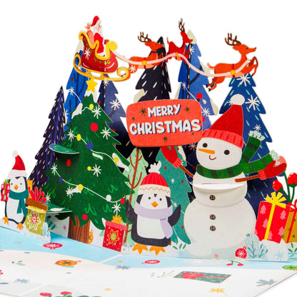 Christmas Night Frndly Pop Up Card, 5" x 7" Cover