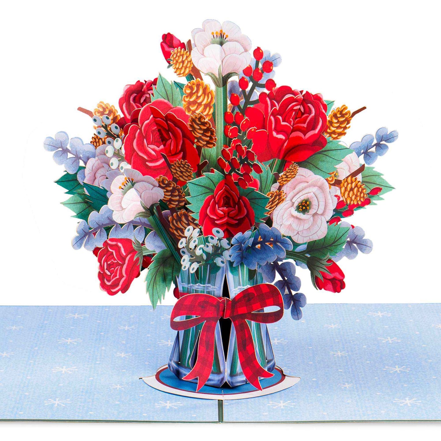 HugePop Joyous Flower Bouquet Pop Up Christmas Card