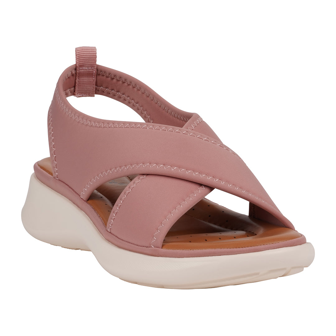 Women's Nixie Blush Stretch Lycra Wedge Sandals