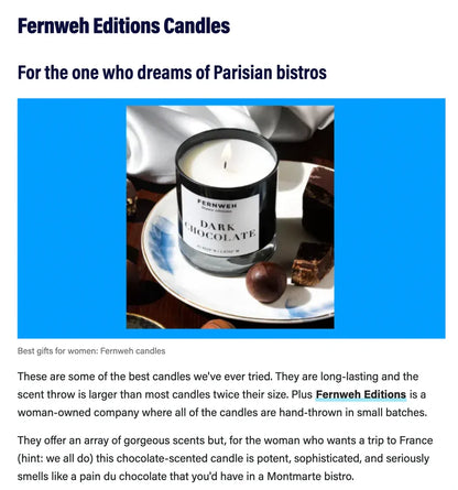 Dark Chocolate Scented Soy Candle