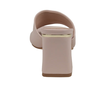 Women's Soho Nude Square Toe Heeled Sandals