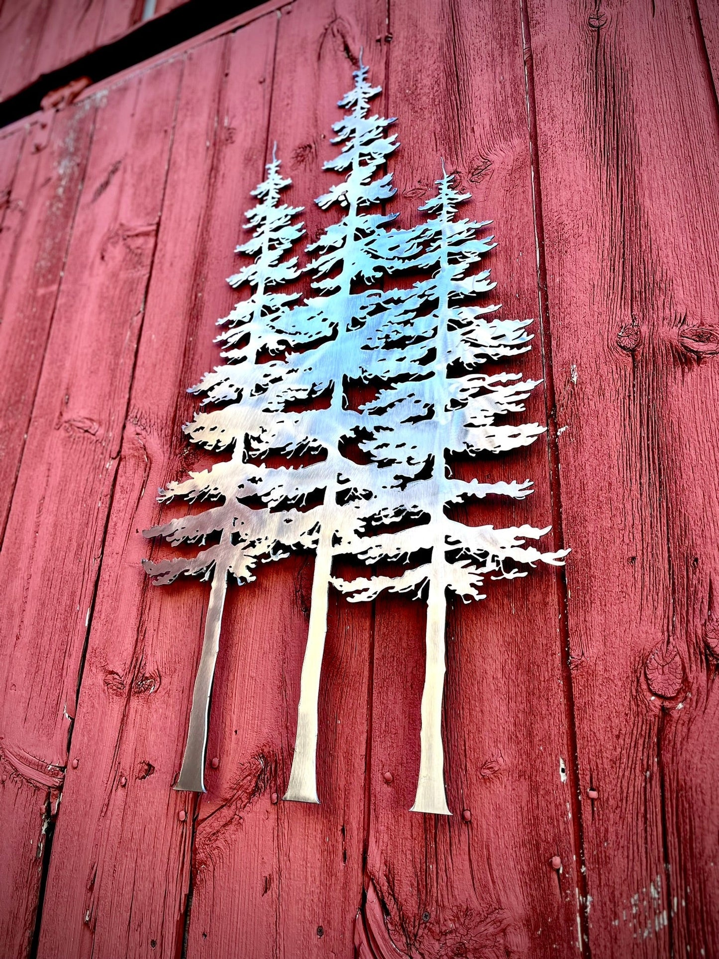 Fir Tree Trio Metal Wall Art