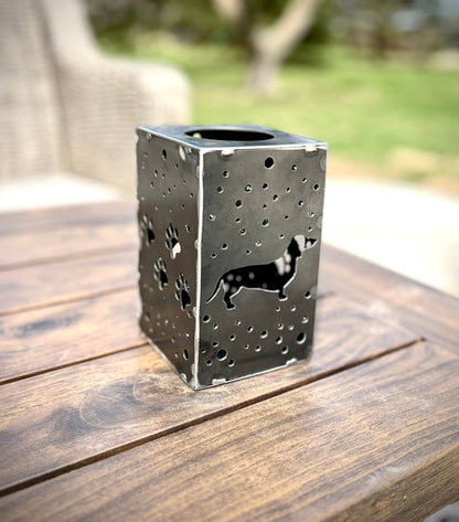 Puppy Cube Steel Hanging Solar Light | 6.5 in. | Pick a Breed