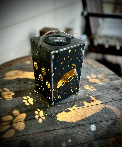 Puppy Cube Steel Hanging Solar Light | 6.5 in. | Pick a Breed