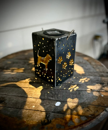 Puppy Cube Steel Hanging Solar Light | 6.5 in. | Pick a Breed
