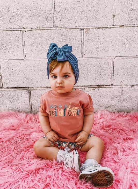 Mini- SHE IS A WILDFLOWER TEE