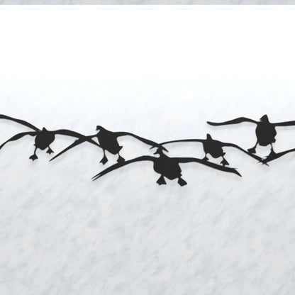 Steel Flock of Incoming Canada Geese | Wall Art