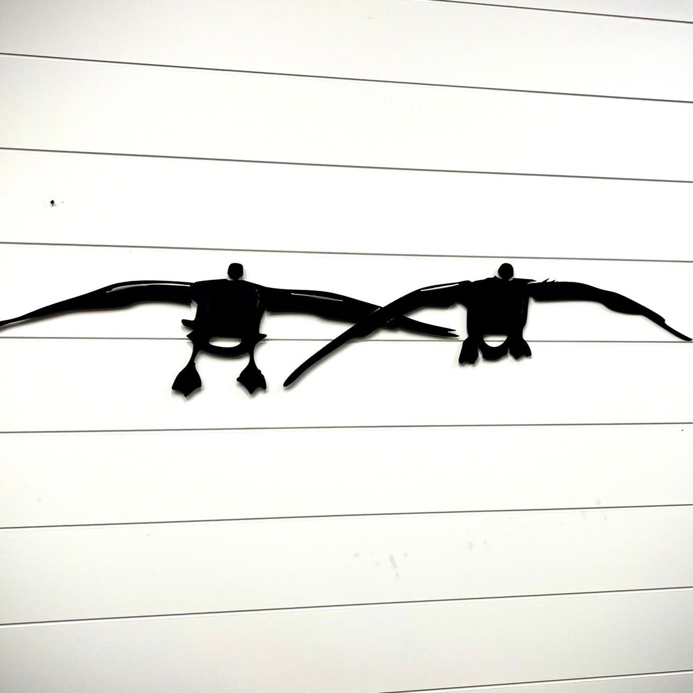 Steel Pair Canada Geese Incoming | Wall Art