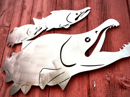 Steel School of Sockeye Salmon Wall Art
